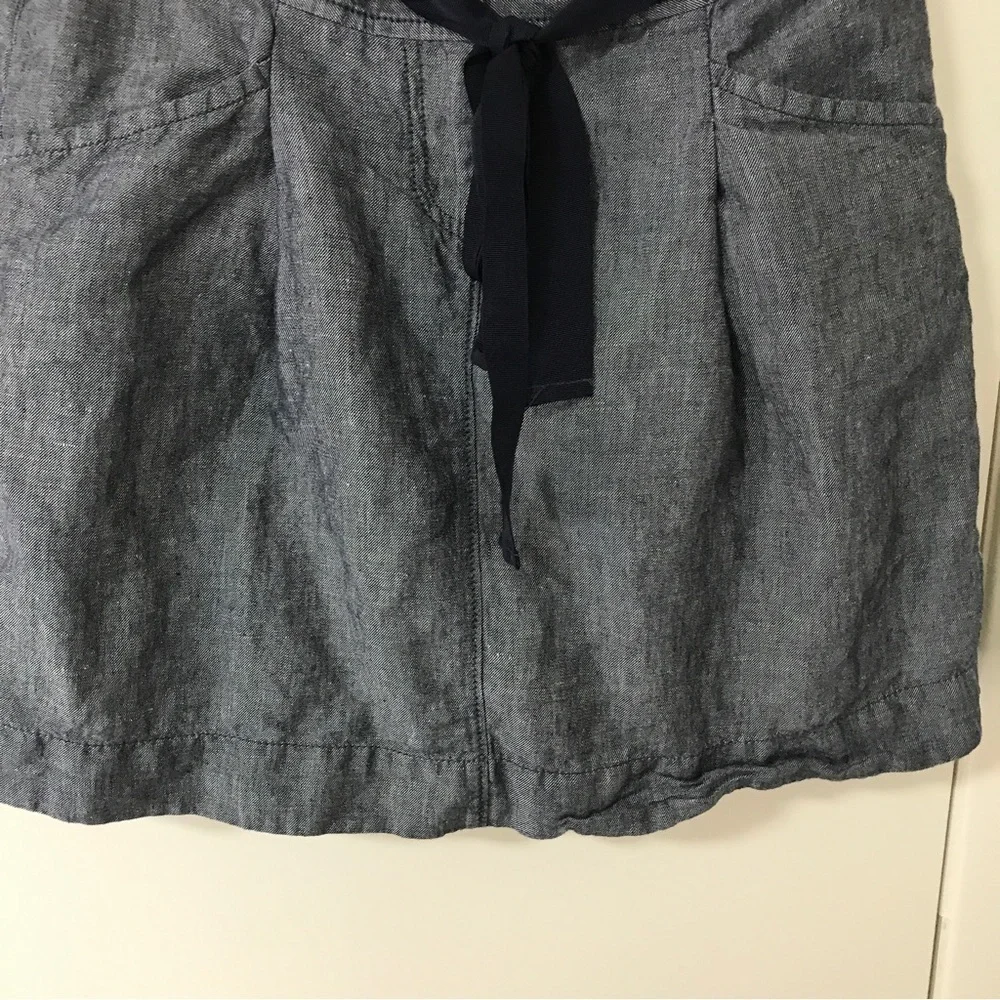 3/$15 Ann Taylor loft linen blend blue skirt